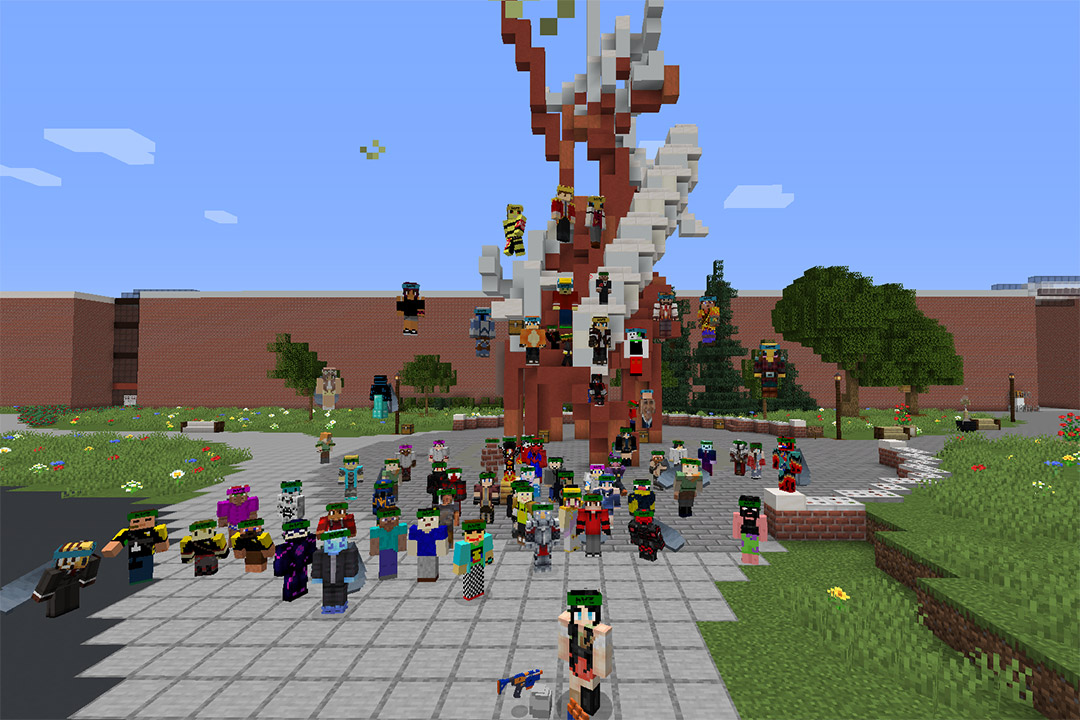 Minecraft Picture in front of the SAU